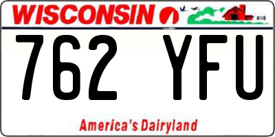 WI license plate 762YFU