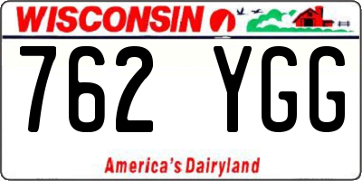 WI license plate 762YGG