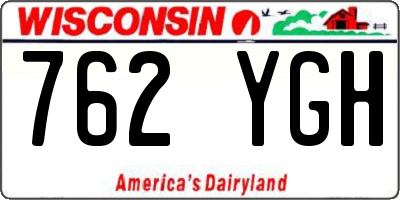 WI license plate 762YGH