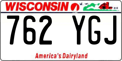 WI license plate 762YGJ