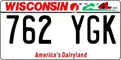 WI license plate 762YGK