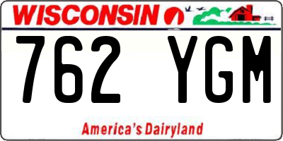 WI license plate 762YGM
