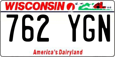 WI license plate 762YGN