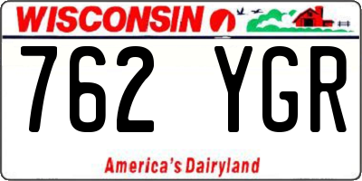 WI license plate 762YGR