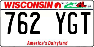 WI license plate 762YGT