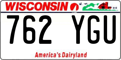 WI license plate 762YGU