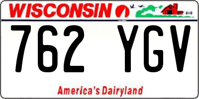 WI license plate 762YGV