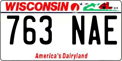 WI license plate 763NAE