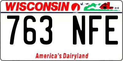 WI license plate 763NFE
