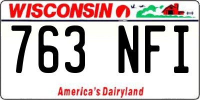 WI license plate 763NFI