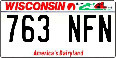 WI license plate 763NFN