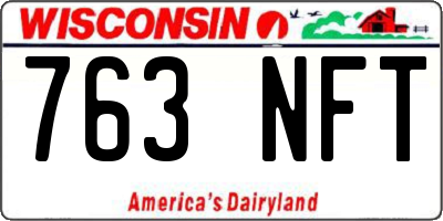 WI license plate 763NFT
