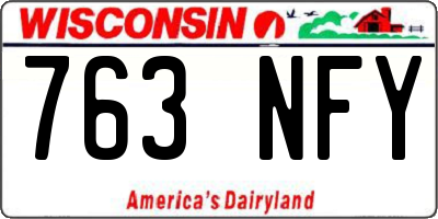 WI license plate 763NFY