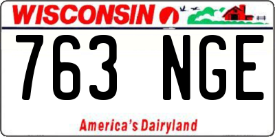 WI license plate 763NGE