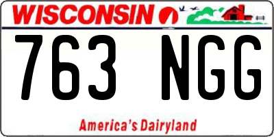WI license plate 763NGG