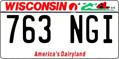 WI license plate 763NGI