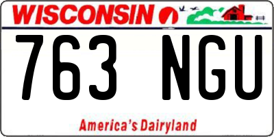 WI license plate 763NGU