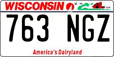 WI license plate 763NGZ