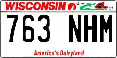 WI license plate 763NHM