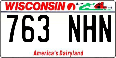 WI license plate 763NHN