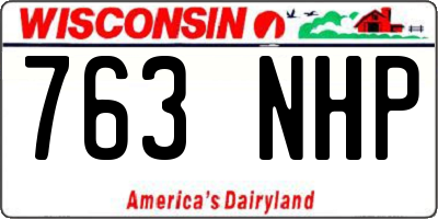 WI license plate 763NHP