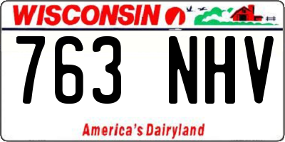 WI license plate 763NHV