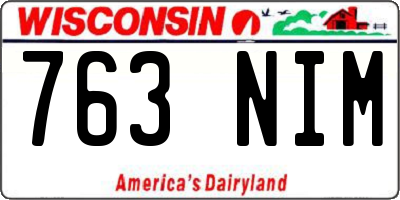 WI license plate 763NIM