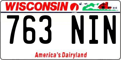 WI license plate 763NIN