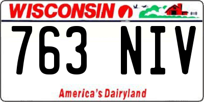 WI license plate 763NIV