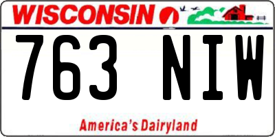 WI license plate 763NIW