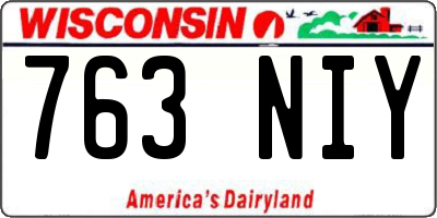 WI license plate 763NIY