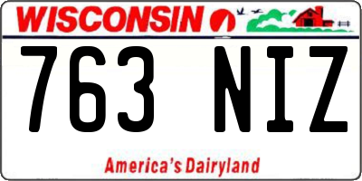WI license plate 763NIZ