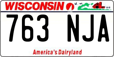 WI license plate 763NJA