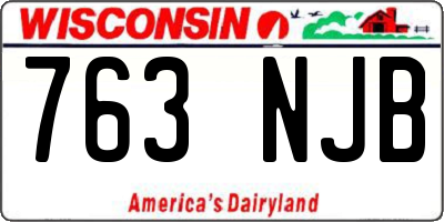 WI license plate 763NJB