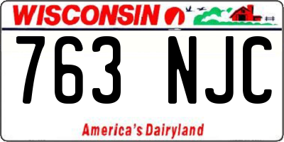 WI license plate 763NJC