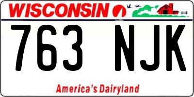 WI license plate 763NJK