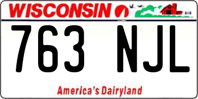 WI license plate 763NJL