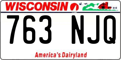 WI license plate 763NJQ