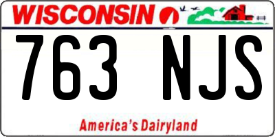WI license plate 763NJS