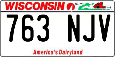 WI license plate 763NJV