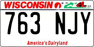 WI license plate 763NJY