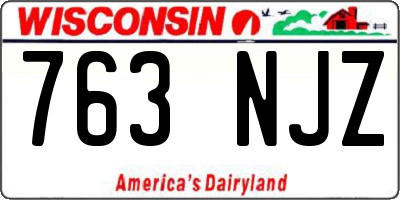 WI license plate 763NJZ