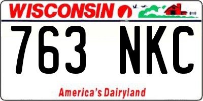WI license plate 763NKC