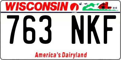 WI license plate 763NKF