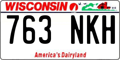 WI license plate 763NKH