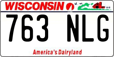 WI license plate 763NLG