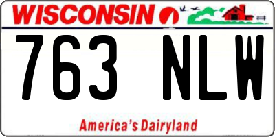 WI license plate 763NLW