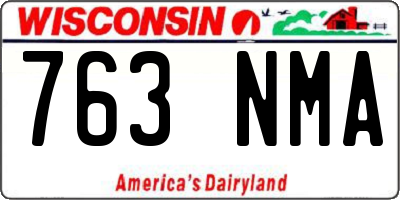 WI license plate 763NMA