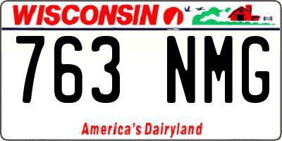 WI license plate 763NMG