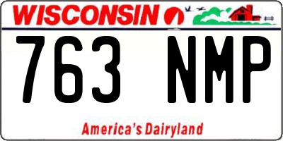 WI license plate 763NMP